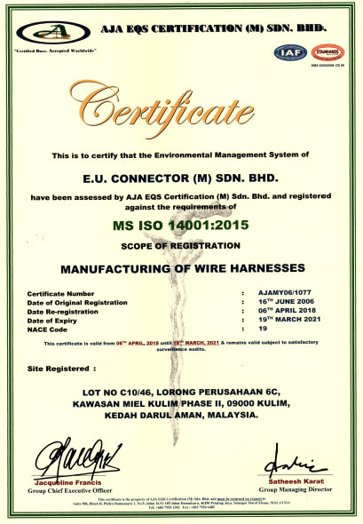 MS ISO 14001 : 2015